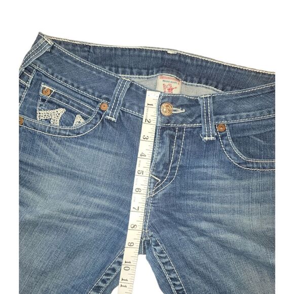 True Religion Women's Embroidered Becky Bootcut Blue Jeans 31 - Picture 12 of 16